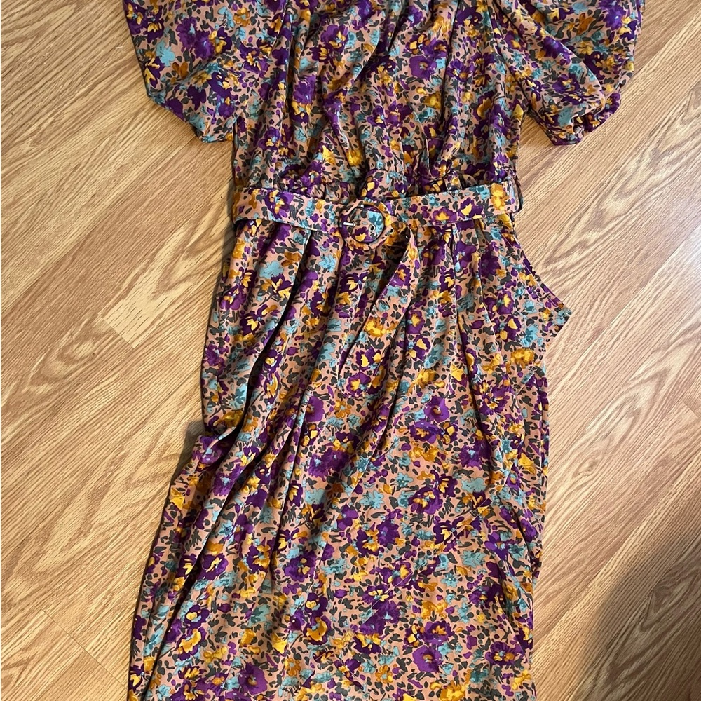 Floral Maxi Dress with Belt